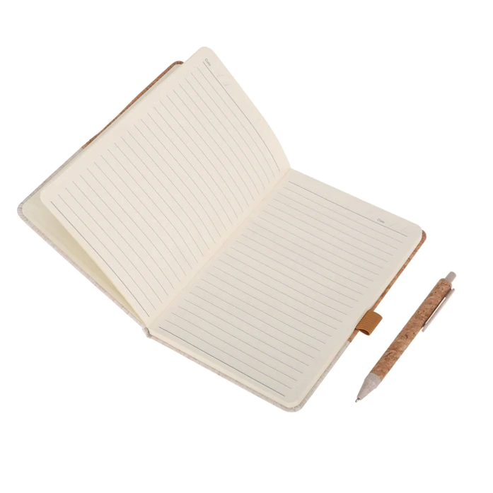 Eco-Neutral A5 Cork Fabric Hard Cover Notebook and Pen Set15