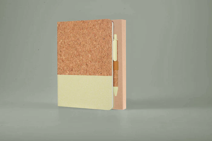 Eco-Neutral A5 Cork Fabric Hard Cover Notebook and Pen Set16