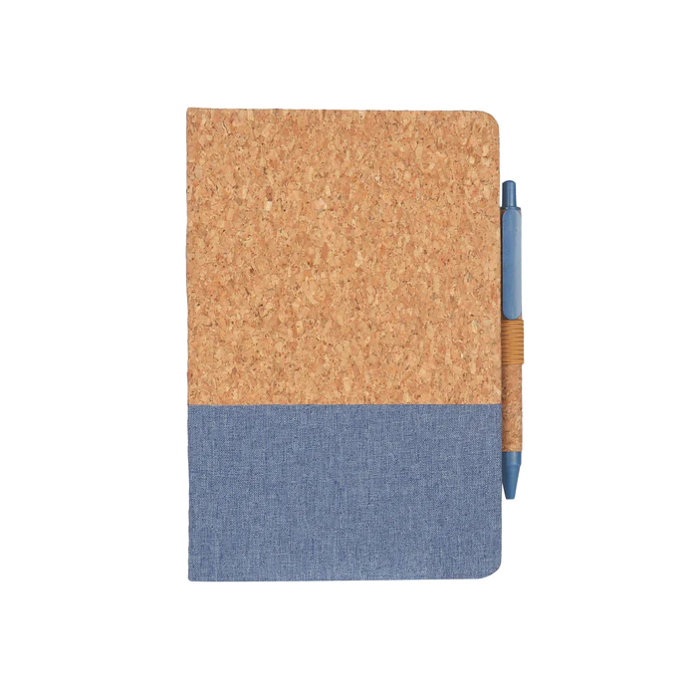 Eco-Neutral A5 Cork Fabric Hard Cover Notebook and Pen Set2