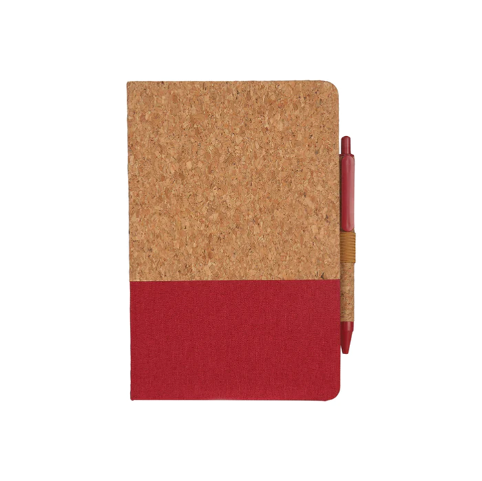 Eco-Neutral A5 Cork Fabric Hard Cover Notebook and Pen Set3