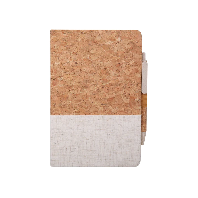 Eco-Neutral A5 Cork Fabric Hard Cover Notebook and Pen Set5