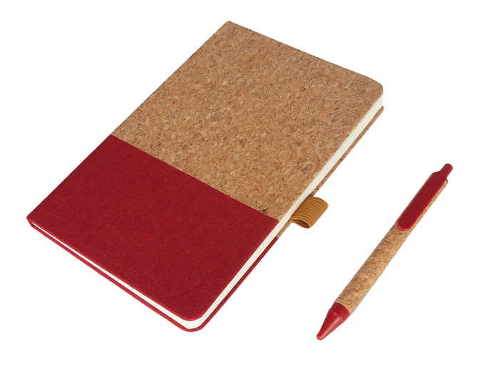 Eco-Neutral A5 Cork Fabric Hard Cover Notebook and Pen Set6