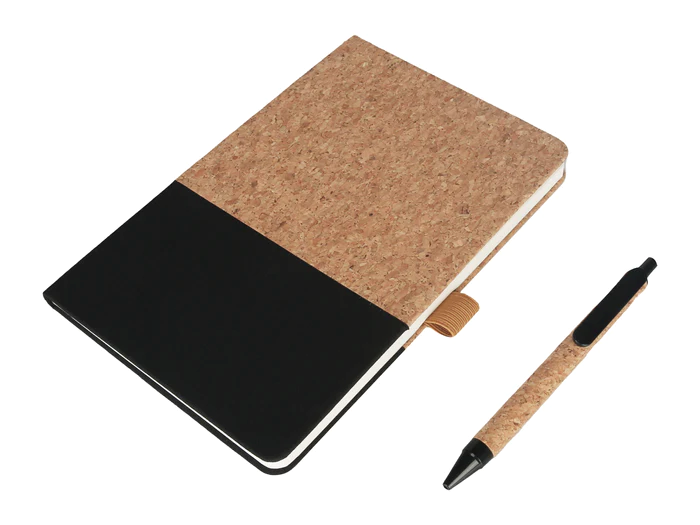 Eco-Neutral A5 Cork Fabric Hard Cover Notebook and Pen Set8